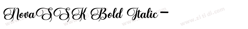 NovaSSK Bold Italic字体转换
